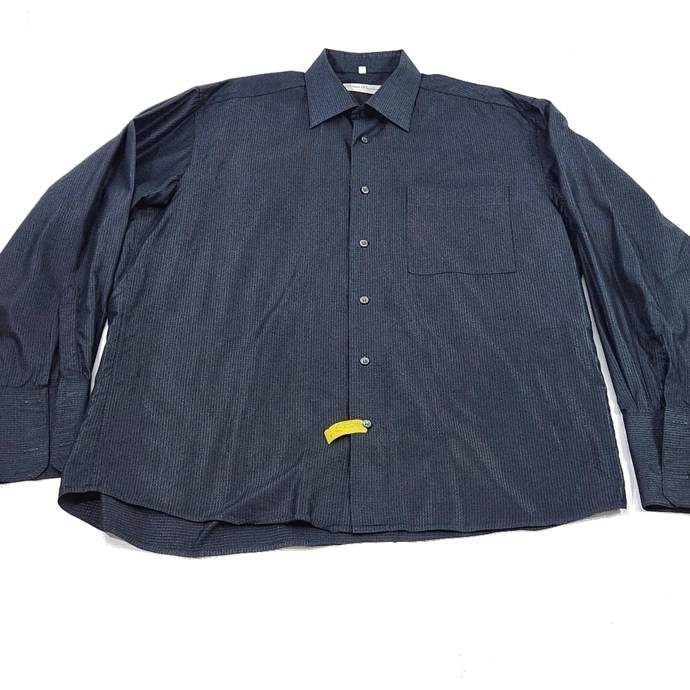 VINTAGE Klauss Boehler Gray Regular Fit Dress Shirts - Picture 5 of 10